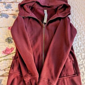 Lululemon Maroon Scuba Zip-Up Hoodie